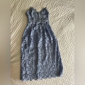 ASTR Anaya sweetheart strapless lace midi dress